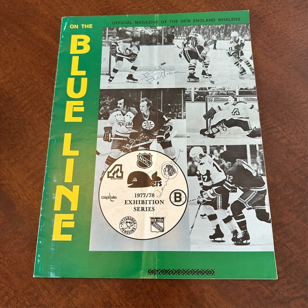 1977 New England Whalers Program – Signed by‎ Gordie Howe & Bill Butters